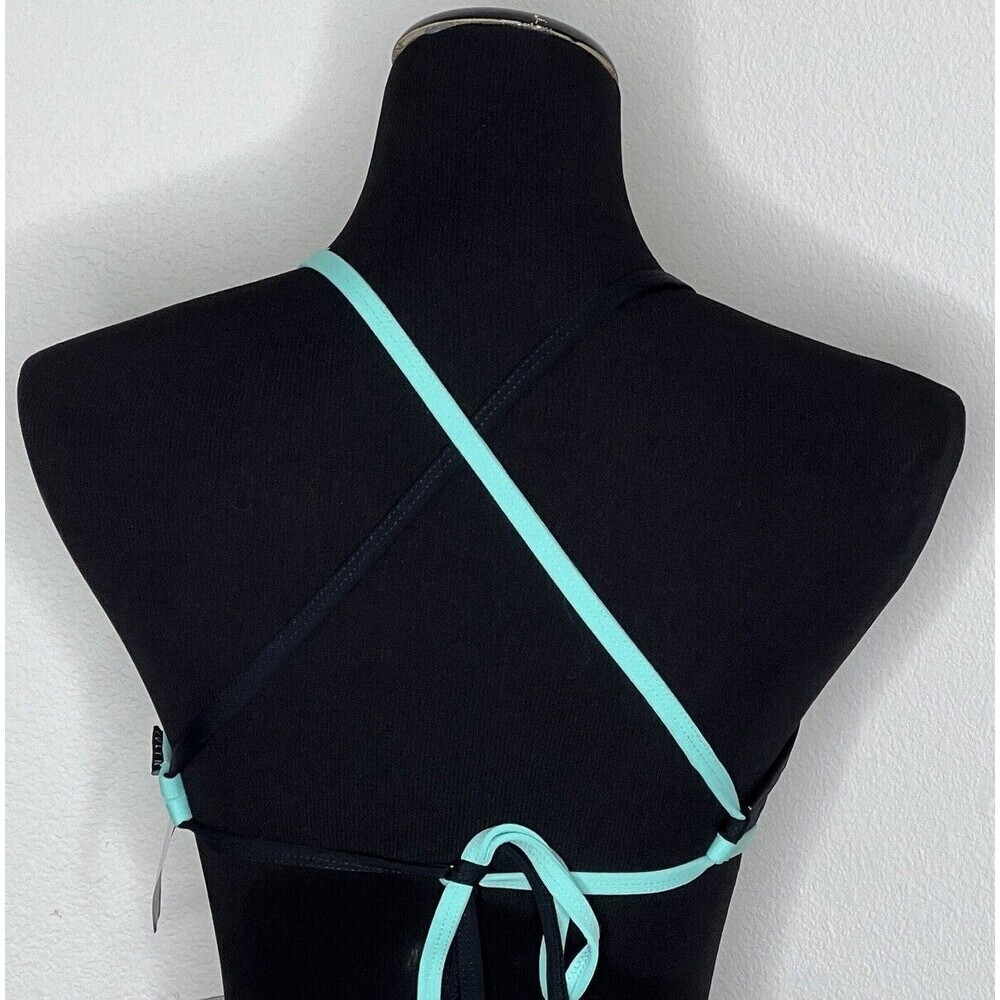 Jolyn Bikini Top Triangle Green Black Large New With Tags - Picture 2 of 4